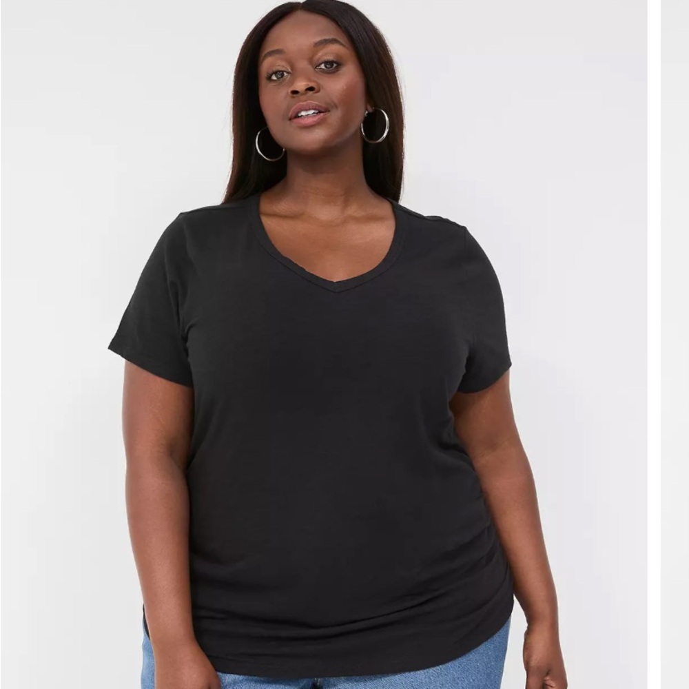 Lane Bryant Ruched Side Tee. Size 10/12